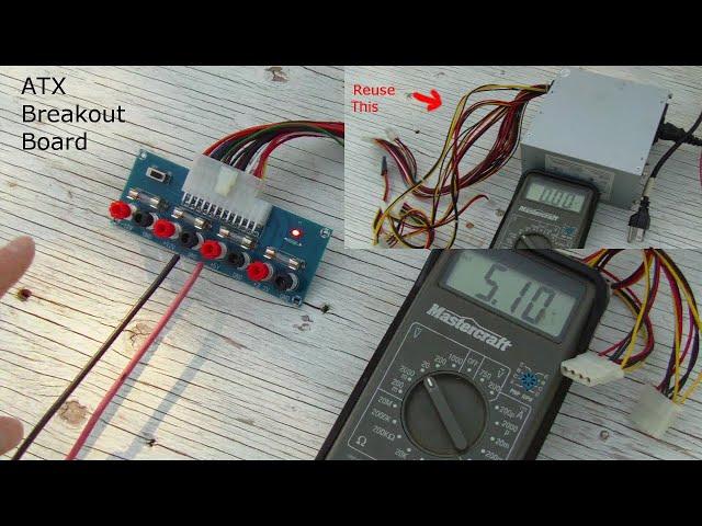 How to use ATX Breakout Board - Power LEDS, USB charger from old computer power supply