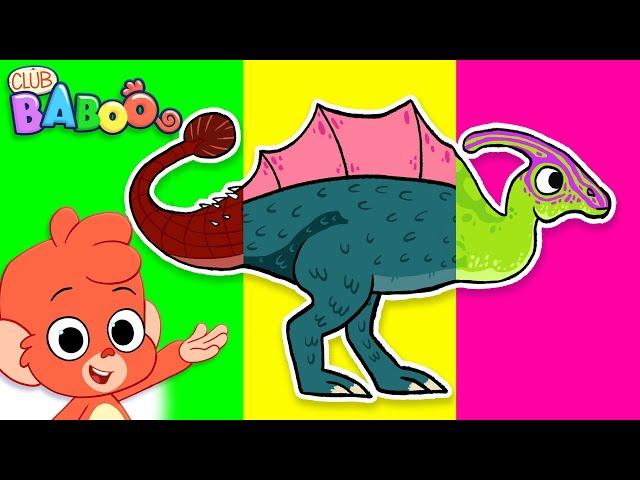 Club Baboo | Wrong Head Dinosaurs | Do you know what head goes on what Dino body? | Learn Dinosaurs