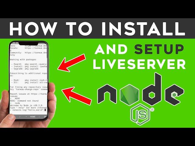 How to Install Node js & npm in Termux on Android and Localhost Server Setup ️