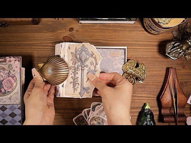 Decorating Alice Themed Journal 2pages journaling asmr sounds