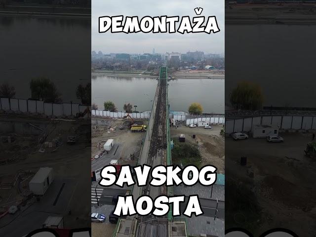 Demontaža Starog savskog mosta u Beogradu #shorts