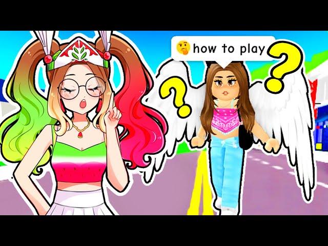 Bella Teaches a BLOXBURG PRO How to play BROOKHAVEN!