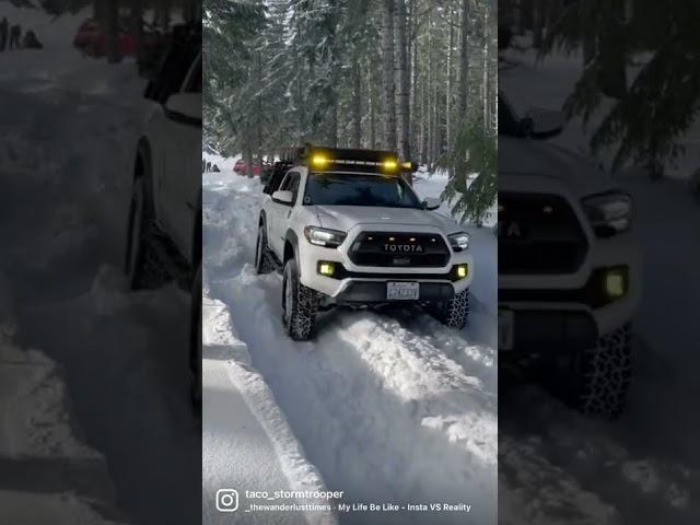 Social Media VS reality #tacoma #toyota #4x4 #truck #offroad #overland #winter #snow #toyota #trd