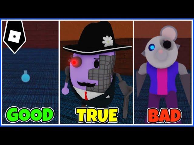 How to get ALL "%!@" ENDINGS + BADGES + MORPHS in PIGGY RP FILM ROLEPLAY! (GOOD, BAD, TRUE) - ROBLOX