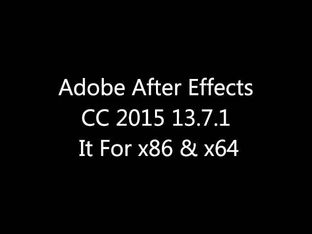 Adobe After Effects CC 2015 X86 & X64 Download