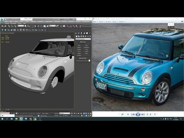 Прогрессивное моделирование с ImageModeler.  Моделируем Mini Cooper R50. Часть 1.