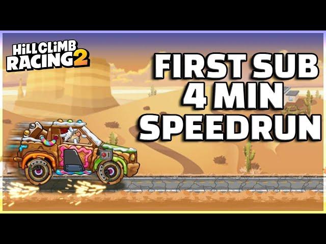 The FIRST EVER Sub 4:00min Desert Speedrun! - Hill Climb Racing 2