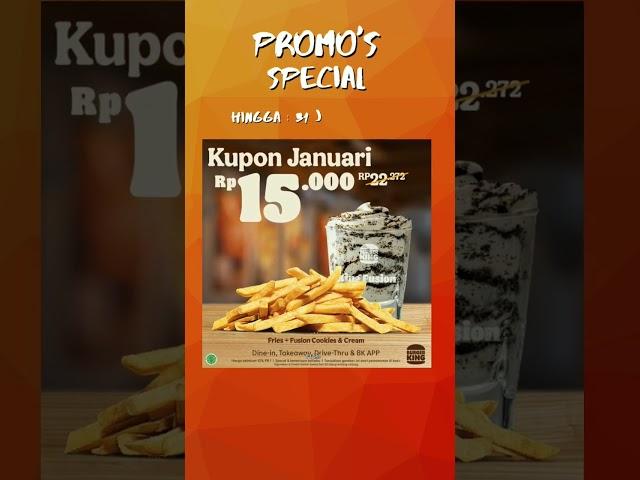 Kupon Promo Burger KingJanuari 2023 Mulai Dari Rp 5000 Hingga 31 January 2023 #shorts #burgerking