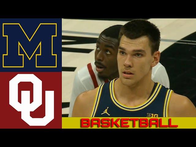 #24 MICHIGAN vs #14 OKLAHOMA Basketball Insane Game Full Highlights 2024