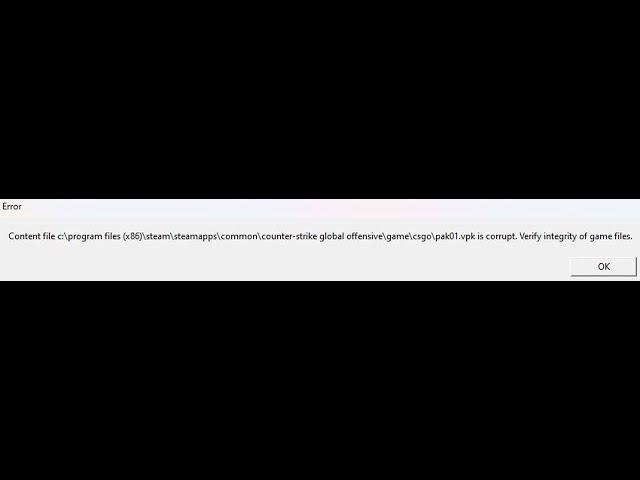  Content file pak_01.vpk file is corrupt CS2 Dota2 решение