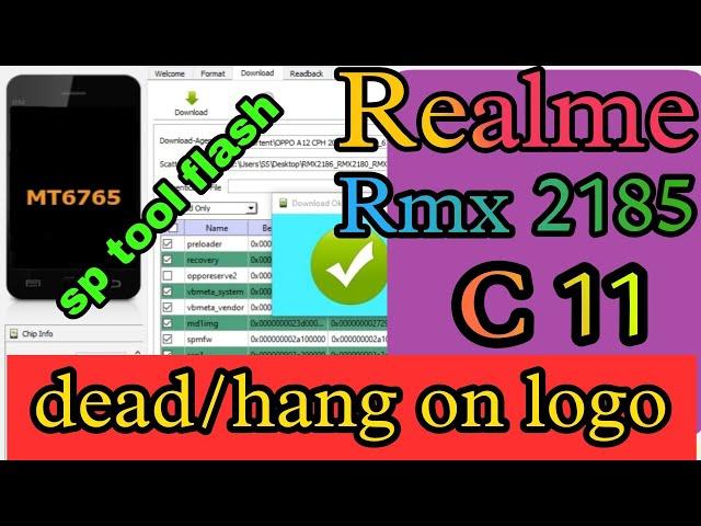 realme c11 (RMX2185) dead boot repair||rmx 2185 flash with sp tool