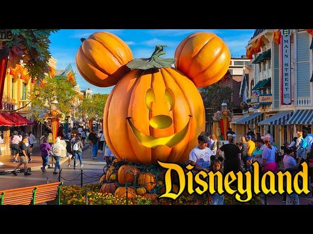 Beautiful Fall Day at Disneyland - Halloween Time Walkthrough & New Orleans Christmas Decorations