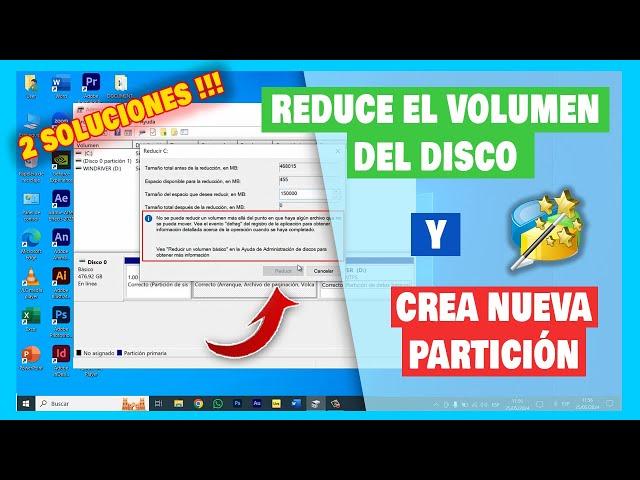  SOLUCIÓN !  Windows NO PERMITE REDUCIR VOLUMEN DE DISCO DURO para CREAR NUEVA PARTICIÓN