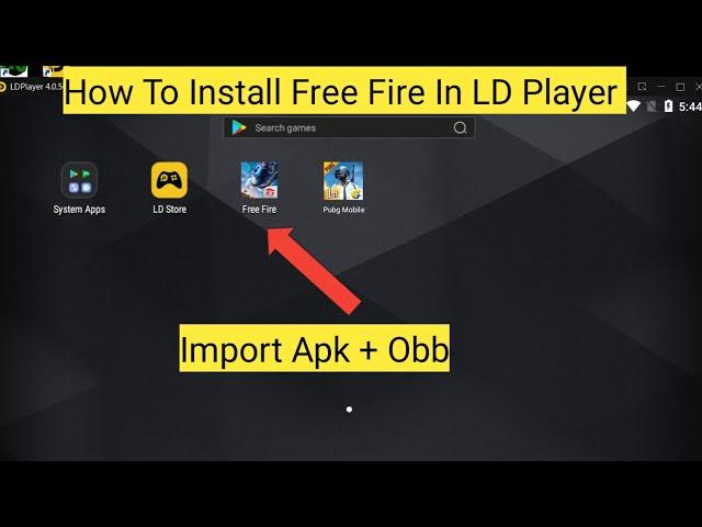 How To Install Free Fire in LD Player (Import Apk+Obb) Very Easy Toturial | SHER FF|