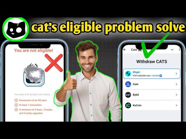 cats airdrop you are not eligible problem | cat's Airdrop update #cats