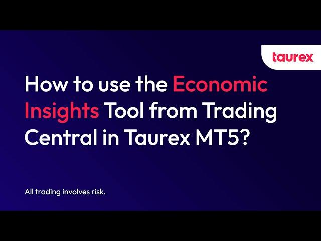 How to use the Economic Insights Tool from Trading Central in Taurex MT5?