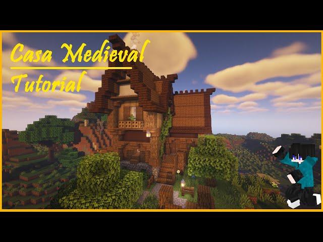 CÓMO HACER una CASA MEDIEVAL en Minecraft / TUTORIAL + DESCARGA! / Cómo Construir una Casa Medieval