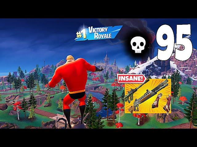 95 Elimination Solo Vs Squads "Zero Build" Gameplay Wins (Fortnite chapter 5)