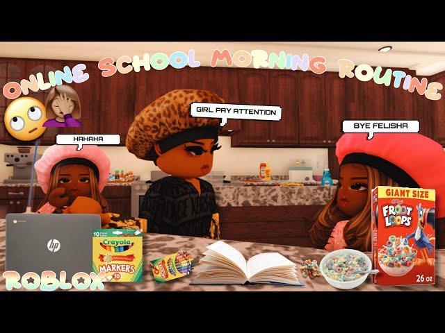 Online SCHOOL Morning ROUTINE!! *Very CHAOTIC!* | Bloxburg Family