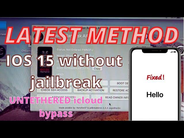 ios15 icloud bypass without jailbreak