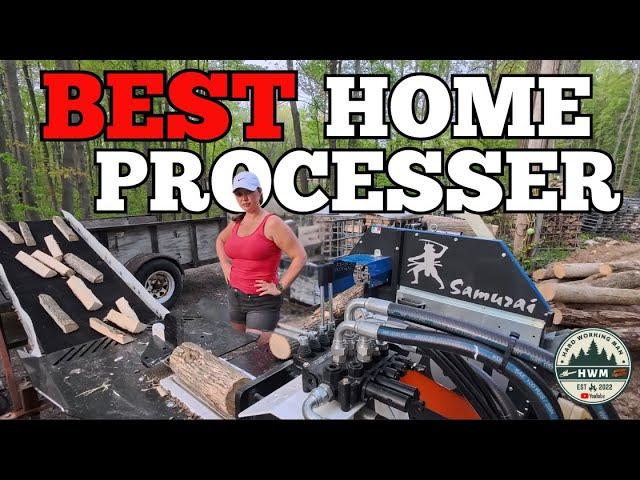 FASTEST Home Firewood Processor Set Up! NO Chainsaw Needed!