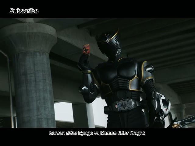 Kamen rider Ryuga VS Kamen rider Knight | Rider Time : Kamen rider Ryuki.   #tokusatsu #kamenrider