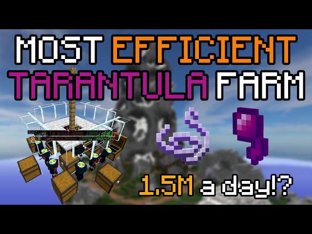 HOW TO BUILD the MOST EFFICIENT TARANTULA MINION Farm! | Hypixel Skyblock