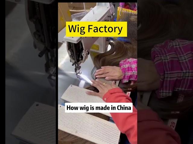How wig is made in a factory  #alibaba #import #factory