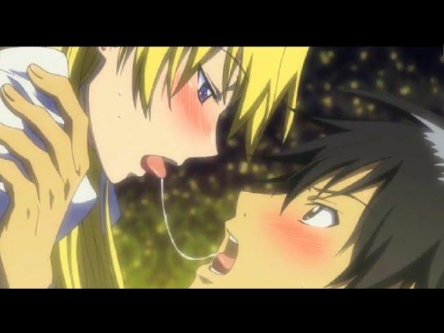 Anime romance kiss