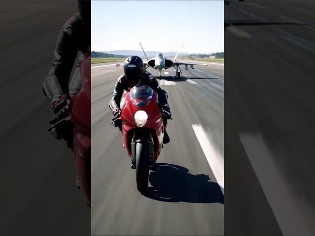 ️ Superbike vs Fighter Jet F-16 ️ | The Ultimate Speed Showdown! #ai  #shortfilm #realstic