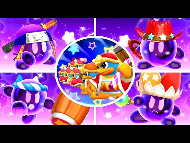 Kirby Fighters Deluxe HD - All Bosses (Very Hard, No Damage) [4K]