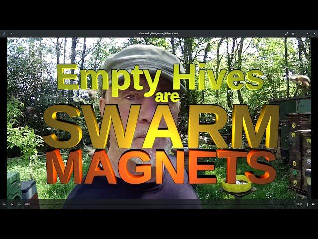 Empty hives are swarm magnets! Leave one or two in your apiary.