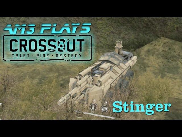 Crossout beta Gameplay ~ The "Stinger" 100mm tank destroyer