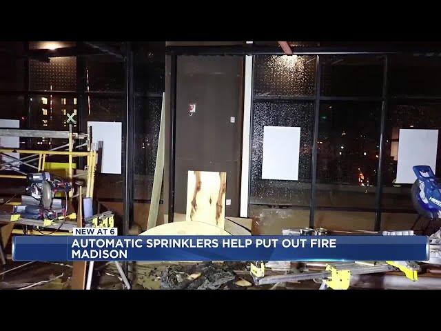 Sprinkler system saves fire from spreading in downtown Madison building