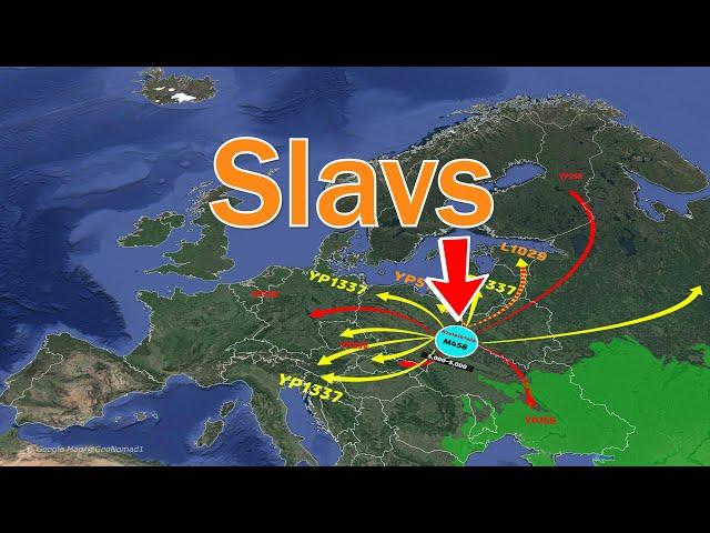 The spread of R1a associated with the migration of the Slavs and Corded Ware culture