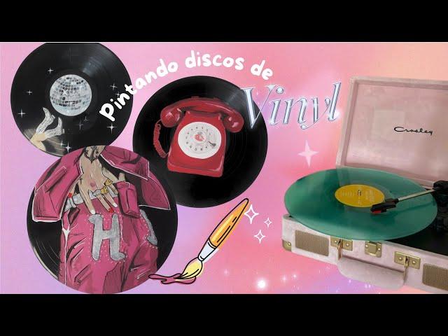 Como pintar Discos de Vinyl con mucho éxito DECORACIÓN AESTHETIC