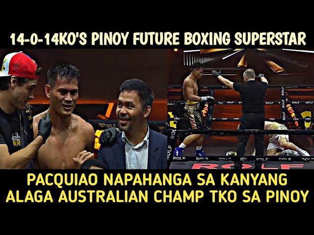 Pacquiao Napahanga Kay Weljon Mindoro Australian Champ TKO Sa Pinoy