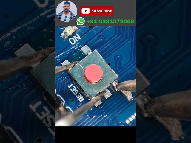 SMD Push Button Soldering Easy Tips. #Electrobias