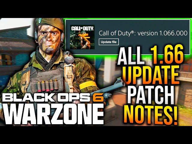 Black Ops 6: Full 1.66 UPDATE PATCH NOTES! Major CRASHING FIXES, WARZONE Updates, & More!