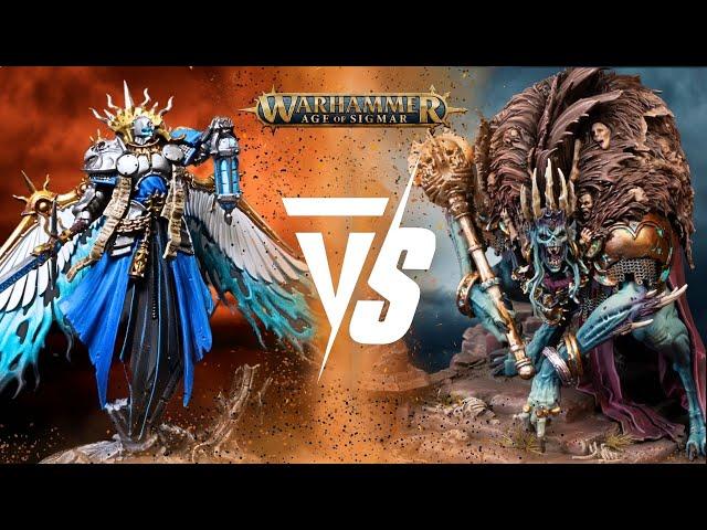 Stormcast Eternals (NEW) Vs Flesh Eater Courts: Age of Sigmar 2000pts Battle Report