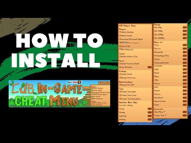 CJB Cheats Menu | Stardew Valley 1.5.5 | Tutorial 2021