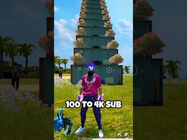 Free Fire | 100 Subscriber To 4k Subscriber  #shorts #freefireshorts