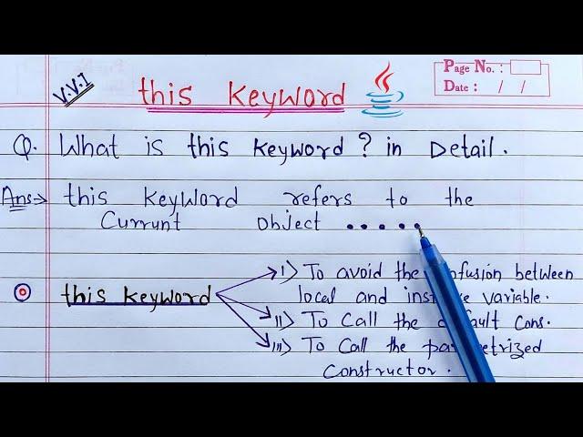 this keyword in java | Learn Coding