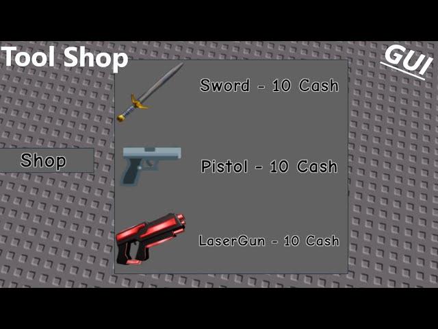 How to make a Tool Shop GUI On Roblox Studio