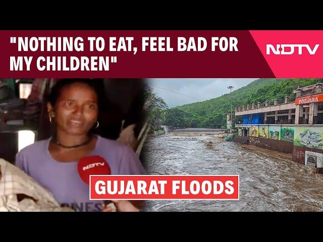 Heavy Rain In Gujarat Today | "Nothing To Eat, Feel Bad For My Children": Woman In Flooded House