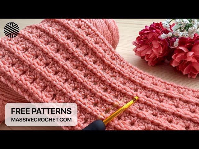 VERY EASY Crochet Pattern for Beginners!️ NEW Crochet Stitch for Baby Blanket, Bag & Scarf