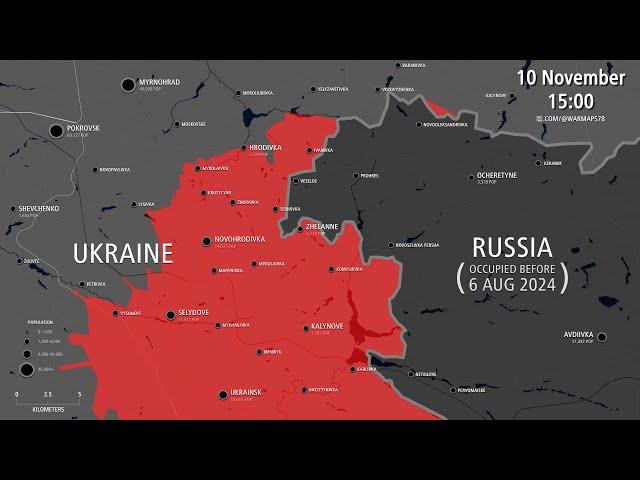 Russian Invasion of Ukraine: Pokrovsk Offensive - Every Day [Aug 6 to Nov 10]