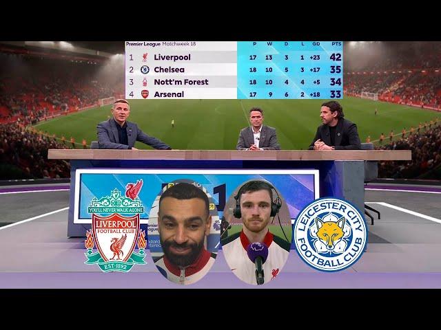 Liverpool vs Leicester 3-1 The Kop Continue To Top The League Salah & Robertson Crazy Reaction