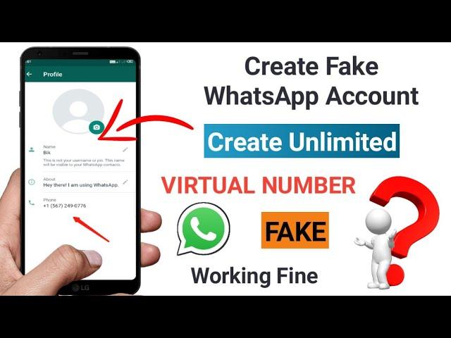 Fake Whatsapp for Prank any kind of friend unlimited get US number for whatsapp verification fixed