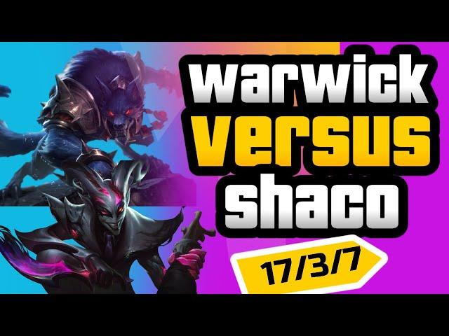 Shaco vs Warwick 1st blood in just 2 minutes 13/3/7